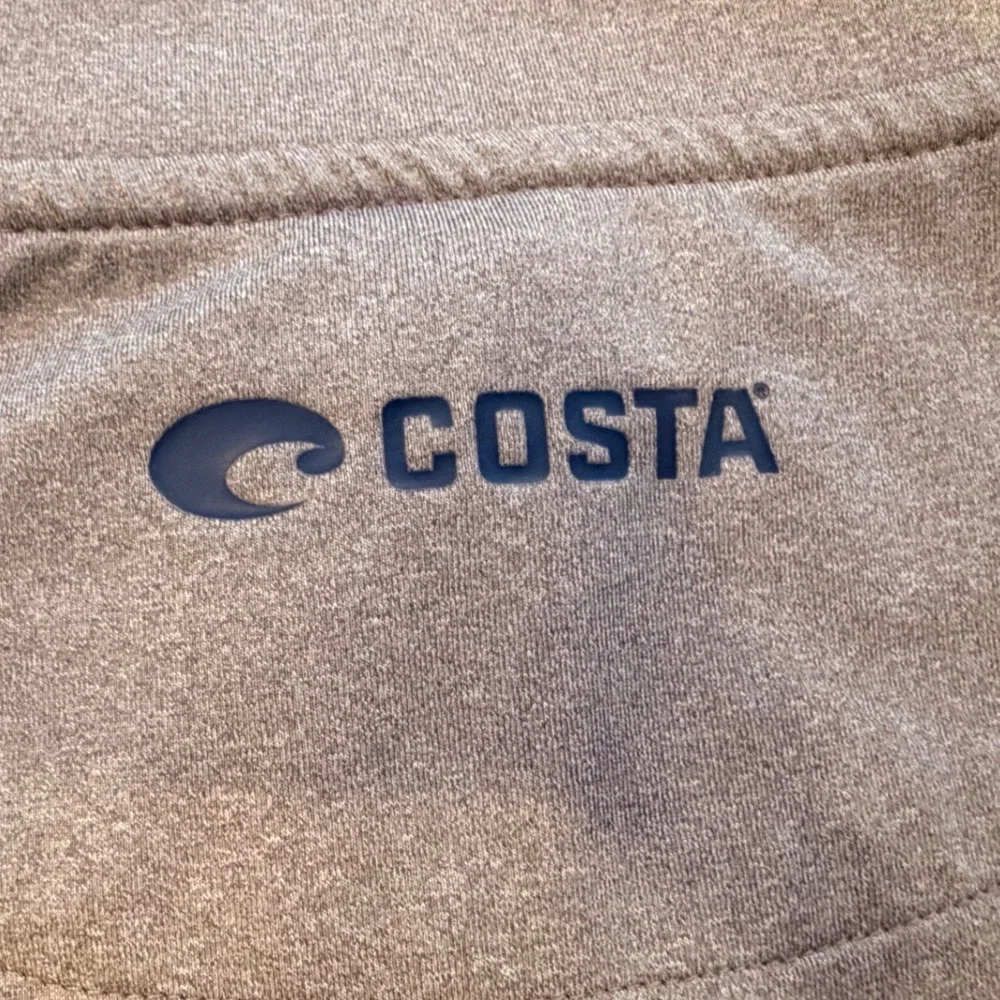Costa Del Mar Mens‎ XL Gray Heather Quarter Zip Performance Pullover Long Sleeve